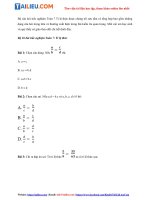 Tải Câu hỏi trắc nghiệm Toán 7: Tỉ lệ thức (có đáp án)