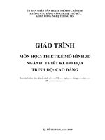 Giáo trình thiết kế mô hình 3D Thiết kế đồ họa