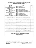 Giáo án mĩ thuật 7 sách chân trời sáng tạo (kì 2) 