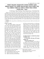 Thực trạng chăm sóc dinh dưỡng cho bệnh nhân tai biến mạch máu não điều trị tại Bệnh viên Đa khoa tỉnh Thái Bình năm 2018-2019