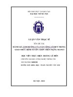 Đánh giá ảnh hưởng của tấn công lỗ đen trong giao thức định tuyến aodv trên mạng manet  