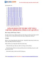 Tải Giải SBT Tin học 7 Bài 1: Chương trình bảng tính là gì? (Quyển 2) đầy đủ nhất