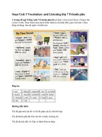 Tải Giải Tiếng Anh 7 Unit 3 Vocabulary and Listening trang 38 - Friends plus Chân trời sáng tạo