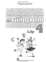 Bài tập cuối tuần tiếng anh lớp 4 