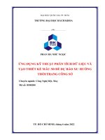 Ứng dụng kỹ thuật phân tích dữ liệu và tạo thiết kế mẫu 3d để dự báo xu hướng thời trang công sở  