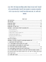 LUẬN văn THẠC SĨ   các yếu tố ẢNH HƯỞNG đến TÍNH TUÂN THỦ THUẾ của NGƯỜI nộp THUẾ THU NHẬP cá NHÂN NGHIÊN cứu tại CHI cục THUẾ HUYỆN NHÀ bè, TP  hồ CHÍ MINH