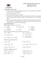 huong dan on tap giua ki 1 toan 11 nam 2022 2023 truong vinschool ha noi 