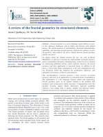 A review of the fractal geometry in structural elements 