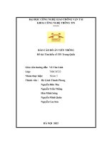 BÁO CÁO ĐỒ ÁN VIỄN THÔNG Đề tài: Tìm hiểu về ITS Trung Quốc