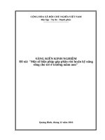 ĐỀ tài  một số BIỆN PHÁP góp PHẦN rèn LUYỆN kỹ NĂNG SỐNG ở TRƯỜNG màm NON NH 2016 2017 