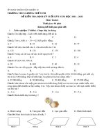 Đề thi học kì 1 môn Toán lớp 6 năm 2022 có đáp án - Trường THCS Lương Thế Vinh