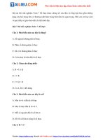 Tải Câu hỏi trắc nghiệm Toán 7: Số thực (có đáp án)