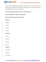 Tải Bài tập trắc nghiệm Tiếng Anh lớp 7 Unit 3: Community service có đáp án