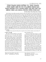 Tình trạng dinh dưỡng và thực trạng thực hiện chế độ ăn của bệnh nhân đái tháo đường typ 2 đang điều trị nội trú tại bệnh viện Lão Khoa Trung Ương năm 2017