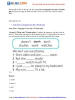 Tải Giải Tiếng Anh 7 Unit 1 Language Focus trang 13 - Friends plus Chân trời sáng tạo