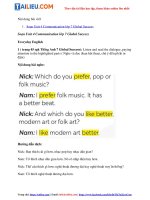 Tải Giải Tiếng Anh 7 Unit 4 Communication trang 45 Global Success Kết nối tri thức