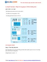 Tải Tổng hợp lý thuyết Toán lớp 1: Phép trừ trong phạm vi 100 (trừ không nhớ)