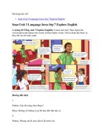 Tải Giải Tiếng Anh 7 Unit 3 Language focus trang 30, 31 - Explore English Cánh diều