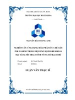 Nghiên cứu ứng dụng hóa phẩm ức chế gốc polyamine trong hệ dung dịch khi khoan địa tầng sét hoạt tính vùng mỏ bạch hổ  