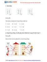 Tải Giải bài tập Toán lớp 1 trang 69: Phép trừ trong phạm vi 10 (tiếp theo) - sách Cánh Diều