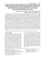 Tình trạng dinh dưỡng của người bệnh cao tuổi và một số yếu tố liên quan tại khoa Hồi sức tích cực Bệnh viện Lão khoa Trung ương năm 2017-2018
