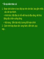 Tiết 116,117  viết đoạn văn TBLĐ 