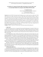 TÁC ĐỘNG CỦA DỊCH COVID19 ĐẾN GIÁO DỤC DU LỊCH VIỆT NAM VÀ GIẢI PHÁP THÍCH ỨNG TRẠNG THÁI BÌNH THƯỜNG MỚI