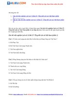 Câu hỏi trắc nghiệm lịch sử 12 bài 27 tổng kết lịch sử việt nam (phần 1) (có đáp án) FILE PDF 