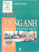 Học tiếng anh bằng thành ngữ phần 1 