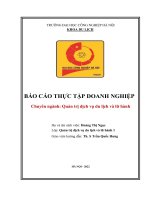 BÁO CÁO THỰC TẬP CÔNG TY DU LỊCH TRẢI NGHIỆM VÀ KHÁM PHÁ VIỆT