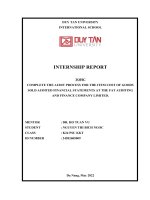 INTERNSHIP REPORT TOPIC COMPLETE THE AUDIT PROCESS FOR THE ITEM COST OF GOODS SOLD AUDITED FINANCIAL STATEMENTS AT THE FAT AUDITING AND FINANCE COMPANY LIMITED