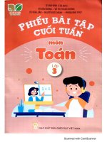 PHIẾU bài tập CUỐI TUẦN môn TOÁN lớp 3 kết nối TRI THỨC bộ XUẤT bản lê ANH VINH 