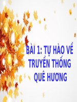 KNTT bài 1 tự hào về truyền thống quê hương 