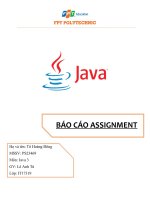 BÁO cáo ASSIGNMENT thiết kế giao diện và tạo database hoàn thiện các chức năng 