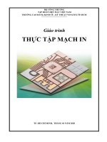 Giáo trình Thực tập mạch in - Trường CĐ Kinh tế - Kỹ thuật Vinatex TP. HCM