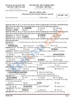 đề thi thử THPT quốc gia 2022 môn anh THPT lê lợi   quảng trị  