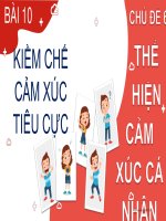 Bài 10 kiềm chế cảm xúc tiêu cực 
