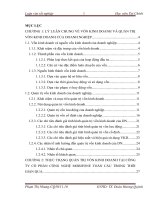 (Luận văn học viện tài chính) lý LUẬN CHUNG về vốn KINH DOANH và QUẢN TRỊ vốn KINH DOANH của DN 