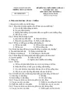 Đề thi giữa học kì 1 môn KHTN lớp 6 năm 2021-2022 có đáp án - Trường THCS Lai Thành