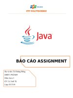 BÁO cáo ASSIGNMENT thiết kế giao diện và tạo database hoàn thiện các chức năng 