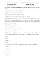 Đề thi giữa học kì 1 môn Vật lí lớp 10 năm 2021-2022 có đáp án - Trường THPT Dĩ An