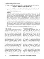 Ứng dụng kỹ thuật nuôi cấy in vitro trong nhân giống Quế lan hương (Aerides odorata Lour.)