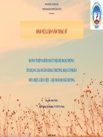 HOÀN THIỆN KIỂM SOÁT NỘI BỘ HOẠT ĐỘNG TÍN DỤNG TẠI NGÂN HÀNG THƯƠNG MẠI CỔ PHẦN BƯU ĐIỆN LIÊN VIỆT - CHI NHÁNH HẢI DƯƠNG