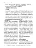 Assess the drought tolerance of BC15 rice varieties using invitro culture method