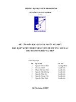 Bao cao quản trị nguồn nhân lực nhóm 4 DHBK MBA 