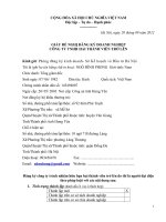 lập hoàn chỉnh 1 bộ hồ sơ đăng ký kinh doanh công ty TNHH 2 thành viên trở lên, ngành nghề điện tử điện lạnh 