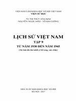 Lịch sử việt nam (tập 9 từ năm 1930 đến 1945) phần 1 