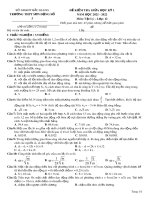 Đề thi giữa học kì 1 môn Vật lí lớp 12 năm 2021-2022 - Trường THPT Sơn Động số 3