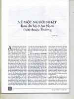 Về một người nhật làm đô hộ ở an nam thời thuộc đường”, tạp chí xưanay số 