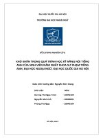 Nhóm 8   khó khăn trong quá trình học tập kỹ năng nói của sinh viên năm nhất khoa sư phạm tiếng anh, ĐHNN, ĐHQGHN 